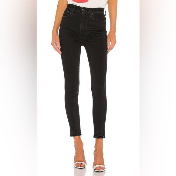 MOUSSY VINTAGE Filer Rebirth High Rise Skinny Jeans. Black. Worn 3X Pristine. 24 - Picture 1 of 8